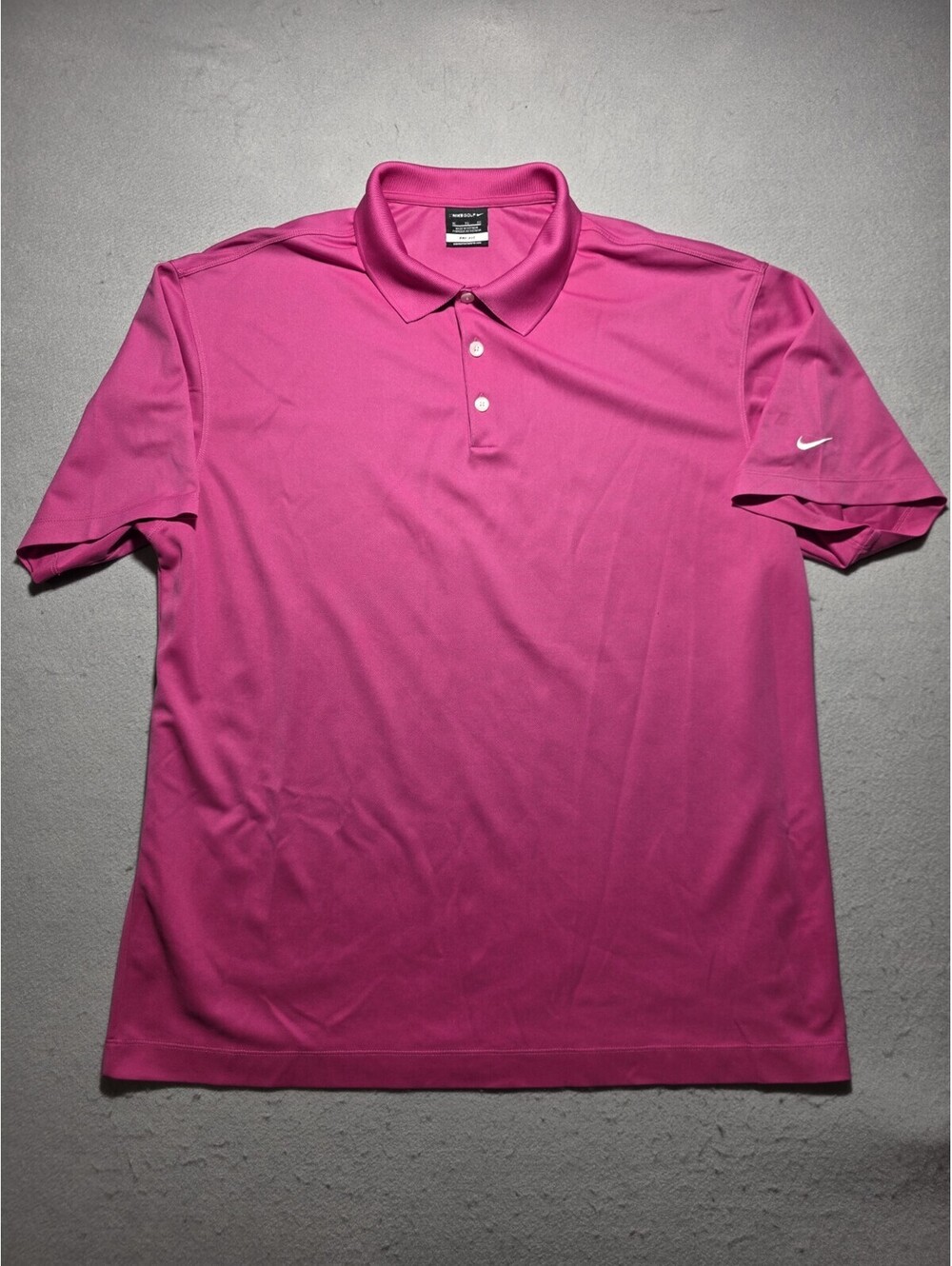 Nike Golf Men's Size XL Pink Dri-FIT Performance Polo ShirtSwoosh